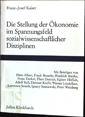 Seller image for Die Stellung der konomie im Spannungsfeld sozialwissenschaftlicher Disziplinen : Bericht ber d. Internat. Symposion zur Wirtschaftsdidaktik vom 4. - 7.10.1977. for sale by books4less (Versandantiquariat Petra Gros GmbH & Co. KG)