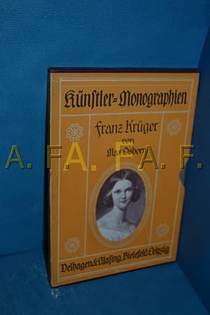 Imagen del vendedor de Franz Krger (Knstler Monographien Band 101) a la venta por Antiquarische Fundgrube e.U.