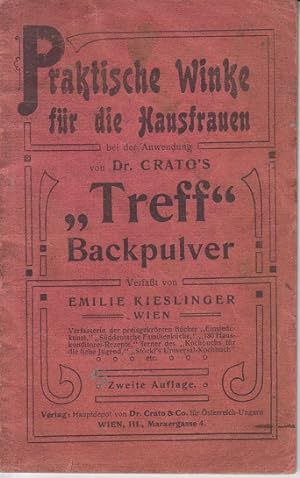 Seller image for Praktische Winke fr die Hausfrauen bei der Anwendung von Dr. Cratos "Treff" Backpulver for sale by Allguer Online Antiquariat