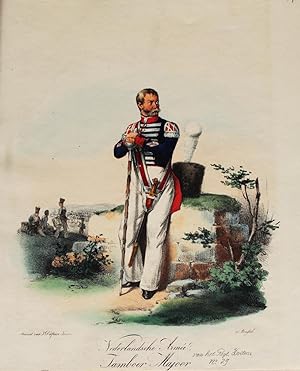 "Nederlandsche Armée Tamboer Majoor (handschriftlich hinzugefügt: van het Regiment Zwitsers No.29...