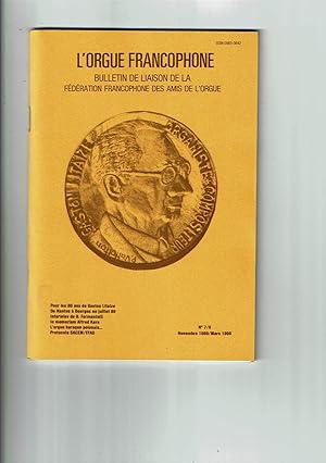 L'orgue Francophone. Novembre 1989 Mars 1990 n°7/8. Bulletin de Liaison de la Fédération Francoph...