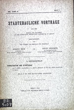 Immagine del venditore per Kanalisation und Stdtebau; Stdtebauliche Vortrge, Band III, Heft 1; venduto da books4less (Versandantiquariat Petra Gros GmbH & Co. KG)