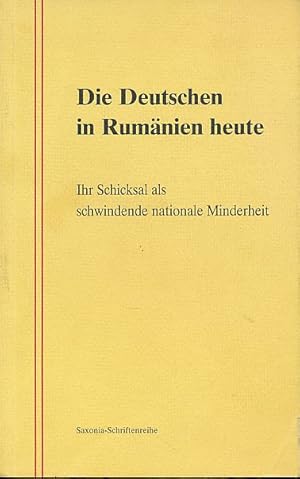 Bild des Verkufers fr Die Deutschen in Rumnien heute Ihr Schicksal als schwindende nationale Minderheit. Die Referate der Heimatpolitischen Tagung in der Tutzinger Akademie fr Politische Bildung, 23. - 25. Oktober 1987. Hrsg. vom Kulturreferat der Landsmannschaft der Siebenbrger Sachsen in Deutschland / Saxonia-Schriftenreihe 3. zum Verkauf von Fundus-Online GbR Borkert Schwarz Zerfa