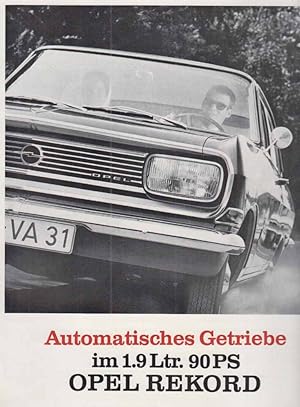 Automatisches Getriebe im 1.9 Ltr. 90 PS Opel Rekord. (Werbebroschüre).