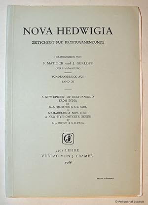 Bild des Verkufers fr A New Species of Beltraniella from India. AND: Mahabelella Nov. Gen. A New Hyphomycete Genus. (Separata from NOVA HEDWIGIA XI). zum Verkauf von Antiquariat Lycaste