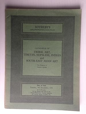 Tribal Art, Tibetan, Nepalese, Indian and South-East Asian Art, Catalogue