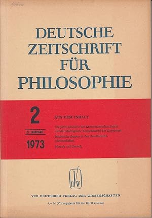 Deutsche Zeitschrift für Philosophie. 21 Jg., Heft 2(1973)