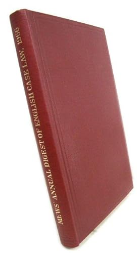 Seller image for Mews' Digest of English Case Law 1966 for sale by PsychoBabel & Skoob Books