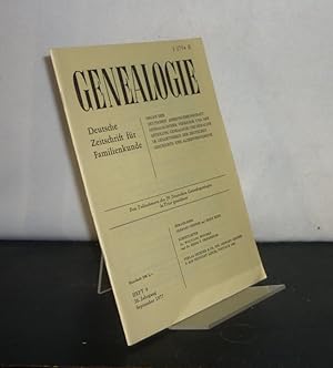 Seller image for Genealogie - Heft 9, 26. Jahrgang, September 1977. Deutsche Zeitschrift fr Familienkunde. for sale by Antiquariat Kretzer