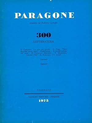 Immagine del venditore per Paragone 300 anno XXVI - Letteratura venduto da Miliardi di Parole