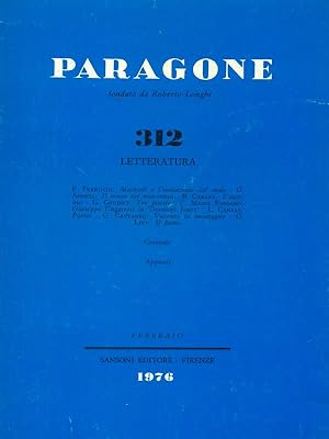 Immagine del venditore per Paragone 312 anno XXVII - Letteratura venduto da Miliardi di Parole