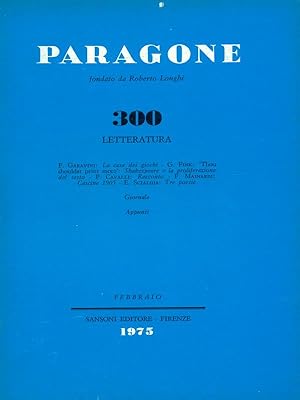 Immagine del venditore per Paragone 306 anno XXIV - Letteratura venduto da Miliardi di Parole