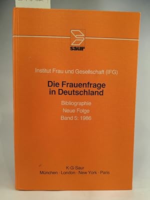 Bild des Verkufers fr Institut Frau und Gesellschaft (IFG) / Die Frauenfrage in Deutschland, Bibliographie. Neue Folge Band 5. 1986 zum Verkauf von ANTIQUARIAT Franke BRUDDENBOOKS