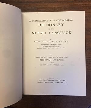 Immagine del venditore per A Comparative and Etymological Dictionary of the Nepali Language: With Indexes of All Words Quoted from other Indo-Aryan Languages. venduto da HALEWOOD : ABA:ILAB : Booksellers :1867