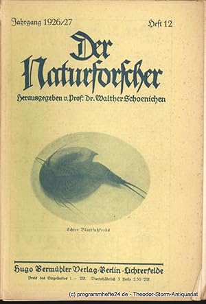 Imagen del vendedor de Der Naturforscher Jahrgang 1926/27 Heft 12 a la venta por Programmhefte24 Schauspiel und Musiktheater der letzten 150 Jahre