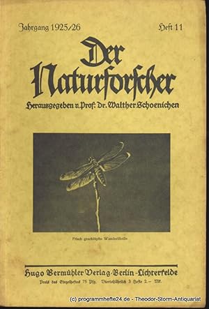 Imagen del vendedor de Der Naturforscher Jahrgang 1925/26 Heft 11 a la venta por Programmhefte24 Schauspiel und Musiktheater der letzten 150 Jahre