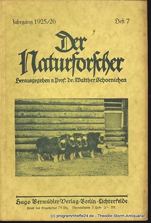 Imagen del vendedor de Der Naturforscher Jahrgang 1925/26 Heft 7 a la venta por Programmhefte24 Schauspiel und Musiktheater der letzten 150 Jahre