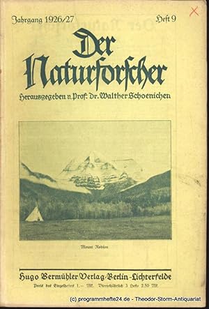 Imagen del vendedor de Der Naturforscher Jahrgang 1926/27 Heft 9 a la venta por Programmhefte24 Schauspiel und Musiktheater der letzten 150 Jahre