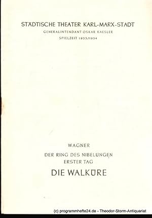 Imagen del vendedor de Programmheft Die Walkre. Erster Tag aus dem Bhnenfestspiel Der Ring des Nibelungen von Richard Wagner. Spielzeit 1953 / 1954 a la venta por Programmhefte24 Schauspiel und Musiktheater der letzten 150 Jahre