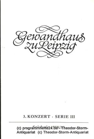 Programmheft 3. Konzert Serie III. Blätter des Gewandhauses  Spielzeit 1988 / 89