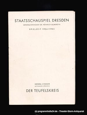 Seller image for Programmheft Der Teufelskreis. Schauspiel in fnf Akten von Hedda Zinner. Spielzeit 1954 / 1955 for sale by Programmhefte24 Schauspiel und Musiktheater der letzten 150 Jahre