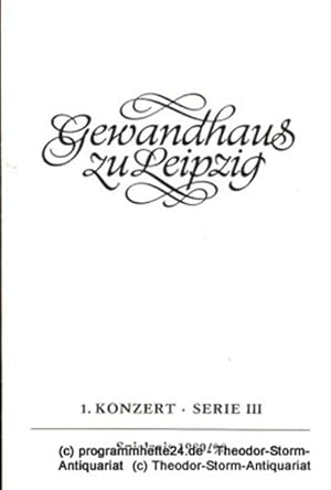 Programmheft 1. Konzert Serie III. Blätter des Gewandhauses  Spielzeit 1989 / 90