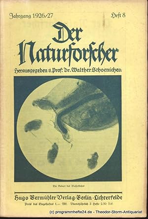 Imagen del vendedor de Der Naturforscher Jahrgang 1926/27 Heft 8 a la venta por Programmhefte24 Schauspiel und Musiktheater der letzten 150 Jahre