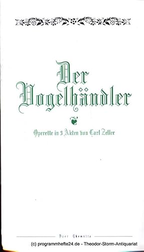 Image du vendeur pour Programmheft Der Vogelhndler. Operette von Carl Zeller. Premiere am 28. Mrz 1998. Spielzeit 1997 / 98 Opernhaus mis en vente par Programmhefte24 Schauspiel und Musiktheater der letzten 150 Jahre