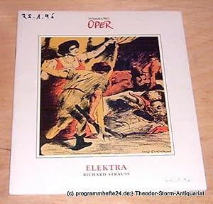 Bild des Verkufers fr Programmheft zur Neueinstudierung Elektra an der Hamburgischen Staatsoper zum Verkauf von Programmhefte24 Schauspiel und Musiktheater der letzten 150 Jahre