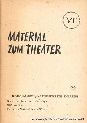 Image du vendeur pour Material zum Theater Nummer 221 Reihe Schauspiel Heft 71 mis en vente par Programmhefte24 Schauspiel und Musiktheater der letzten 150 Jahre