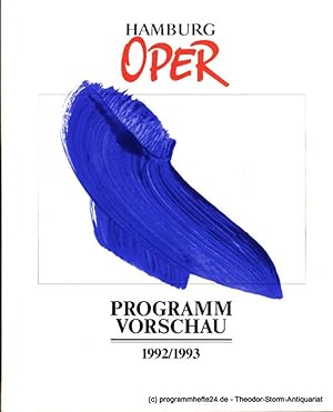 Bild des Verkufers fr Programmvorschau 1992 / 1993 zum Verkauf von Programmhefte24 Schauspiel und Musiktheater der letzten 150 Jahre