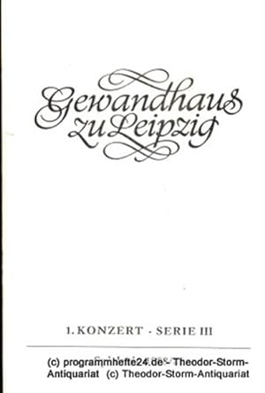 Programmheft 1. Konzert Serie III. Blätter des Gewandhauses  Spielzeit 1988 / 89