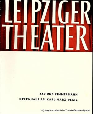 Programmheft Zar und Zimmermann. Opernhaus am Karl-Marx-Platz. Spielzeit 1965 / 66 Heft 34
