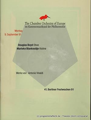 Immagine del venditore per Programmheft 41. Berliner Festwochen 1991. Werke von Antonio Vivaldi. 9. September 1991 Kammermusiksaal venduto da Programmhefte24 Schauspiel und Musiktheater der letzten 150 Jahre