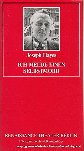 Programmheft Ich melde einen Selbstmord. Heft 4, 27. April 1988