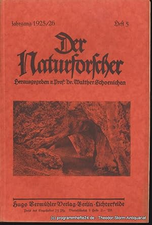 Imagen del vendedor de Der Naturforscher Jahrgang 1925/26 Heft 5 a la venta por Programmhefte24 Schauspiel und Musiktheater der letzten 150 Jahre