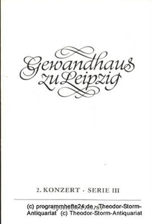 Programmheft 2. Konzert Serie III. Blätter des Gewandhauses  Spielzeit 1988 / 89