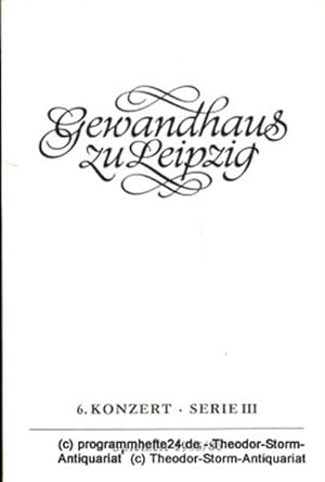 Programmheft 6. Konzert Serie III. Blätter des Gewandhauses  Spielzeit 1985 / 86