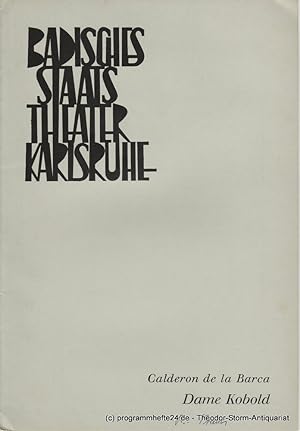 Bild des Verkufers fr Programmheft Neuinszenierung Dame Kobold. Lustspiel von Pedro Calderon de la Barca Spielzeit 1968 / 69 Heft 3 zum Verkauf von Programmhefte24 Schauspiel und Musiktheater der letzten 150 Jahre