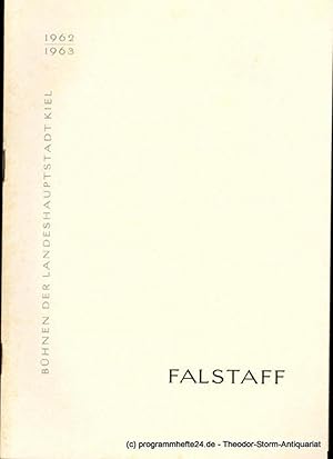 Immagine del venditore per Programmheft FALSTAFF. Komische Oper von Arrigo Boito. Spielzeit 1962 / 63 venduto da Programmhefte24 Schauspiel und Musiktheater der letzten 150 Jahre