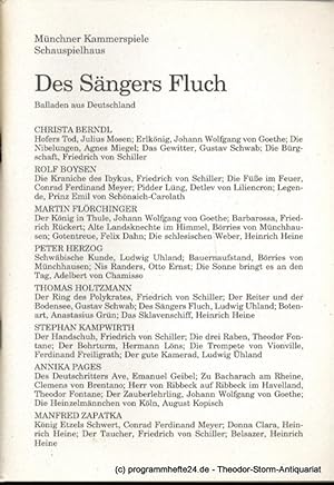 Seller image for Programmheft Des Sngers Fluch. Balladen aus Deutschland. Premiere Sonntag, 19. Februar 1995 Spielzeit 1994 / 95 Heft 3 for sale by Programmhefte24 Schauspiel und Musiktheater der letzten 150 Jahre