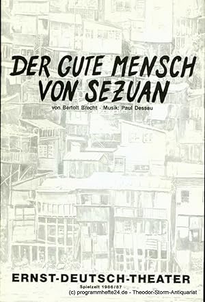 Programmheft Der gute Mensch von Sezuan von Bertolt Brecht. Premiere 14. August 1986. Spielzeit 1...