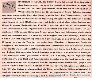 Image du vendeur pour Programmheft zur Neuinszenierung von Iphigenie in Aulis / Iphigenie auf Tauris von Christoph Willibald Gluck. Premiere 30. Oktober 1987 mis en vente par Programmhefte24 Schauspiel und Musiktheater der letzten 150 Jahre