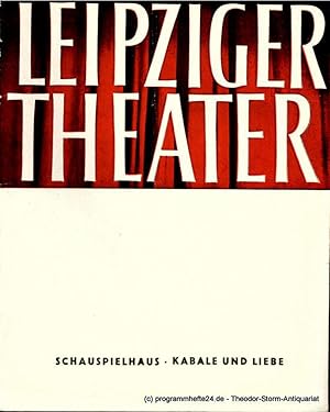 Imagen del vendedor de Programmheft KABALE und LIEBE. Schauspielhaus Spielzeit 1964 / 65 Heft 1 a la venta por Programmhefte24 Schauspiel und Musiktheater der letzten 150 Jahre