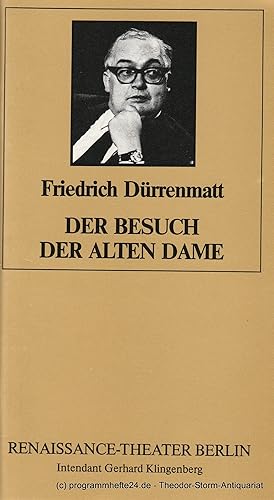 Bild des Verkufers fr Programmheft Der Besuch der alten Dame. Heft 2, 12. November 1988 zum Verkauf von Programmhefte24 Schauspiel und Musiktheater der letzten 150 Jahre