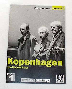 Bild des Verkufers fr Programmheft KOPENHAGEN von Michael Frayn. Premiere 17. Januar 2002 zum Verkauf von Programmhefte24 Schauspiel und Musiktheater der letzten 150 Jahre