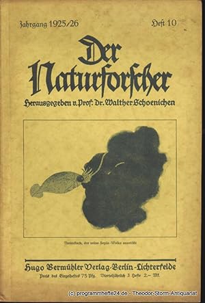 Imagen del vendedor de Der Naturforscher Jahrgang 1925/26 Heft 10 a la venta por Programmhefte24 Schauspiel und Musiktheater der letzten 150 Jahre