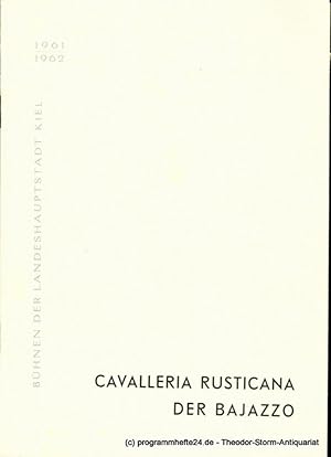 Immagine del venditore per Programmheft Cavalleria rusticana / Der Bajazzo. Kieler Programmhefte 1961 / 62 venduto da Programmhefte24 Schauspiel und Musiktheater der letzten 150 Jahre