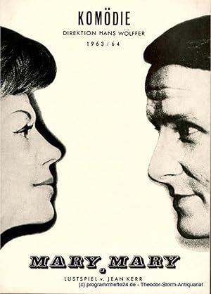 Bild des Verkufers fr Programmheft Mary, Mary. Lustspiel von Jean Kerr. Spielzeit 1963 / 64 Heft 3 zum Verkauf von Programmhefte24 Schauspiel und Musiktheater der letzten 150 Jahre