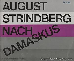 Imagen del vendedor de Programmheft Nach Damaskus von August Strindberg Premiere 24. Februar 1983 a la venta por Programmhefte24 Schauspiel und Musiktheater der letzten 150 Jahre